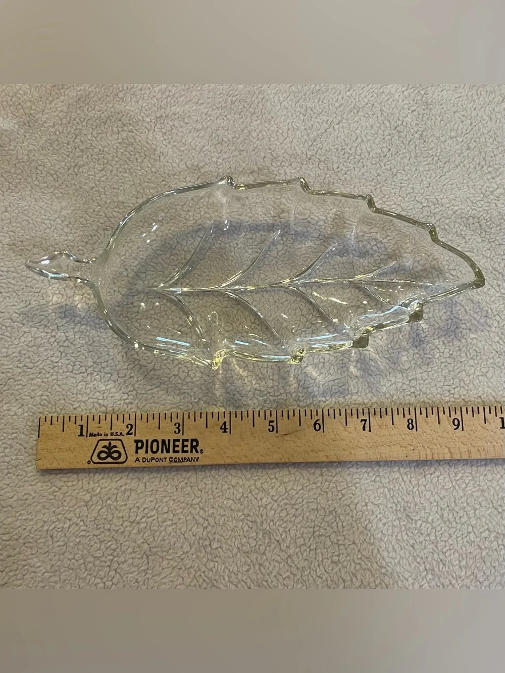 Glass Leaf Serving Dish & Silver Branch Server Fall Thanksgiving Decor
